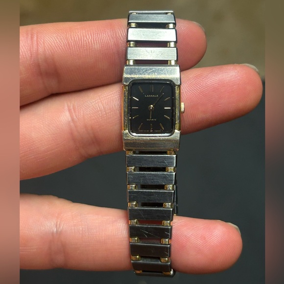 Vintage Lassale Seiko Quartz Watch 1E50-5079 Hematite Strap **Not Running** main image 4